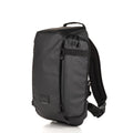Black backpack on a white background