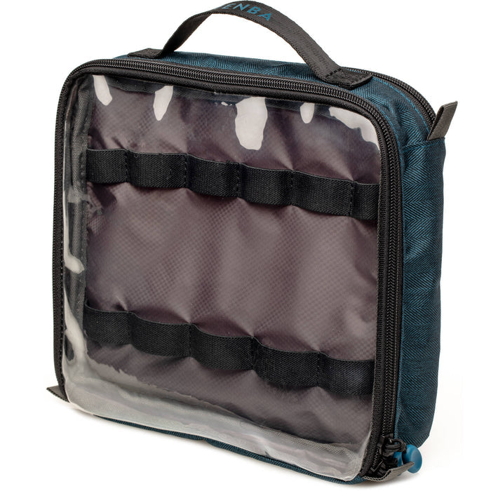 Tenba Tools Cable Duo 8 organiser with compartments for cables, chargers, and accessories, water-resistant design.