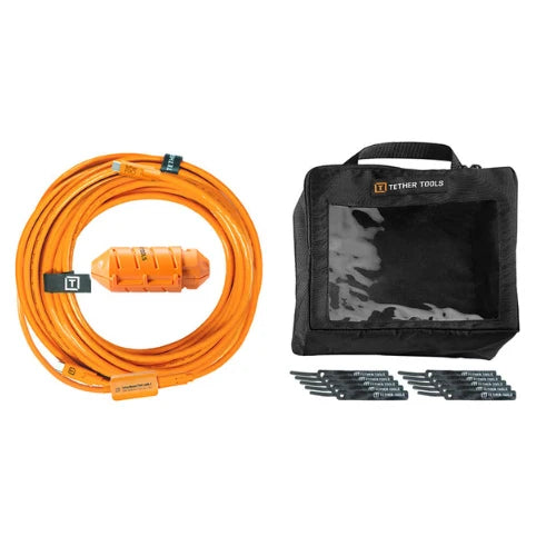 Tether Tools TetherBoost Pro USB-C to USB-C 9.4 m cable kit for stable long-distance tethering.