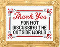 Thank You for Not Discussing the Outside World
