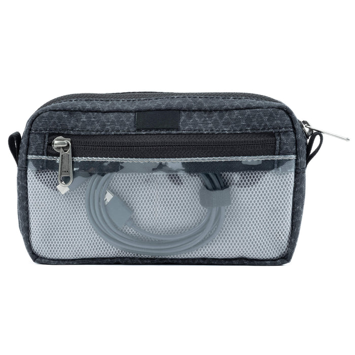 Think Tank Cable Management clear pouch for organising cables with easy visibility.