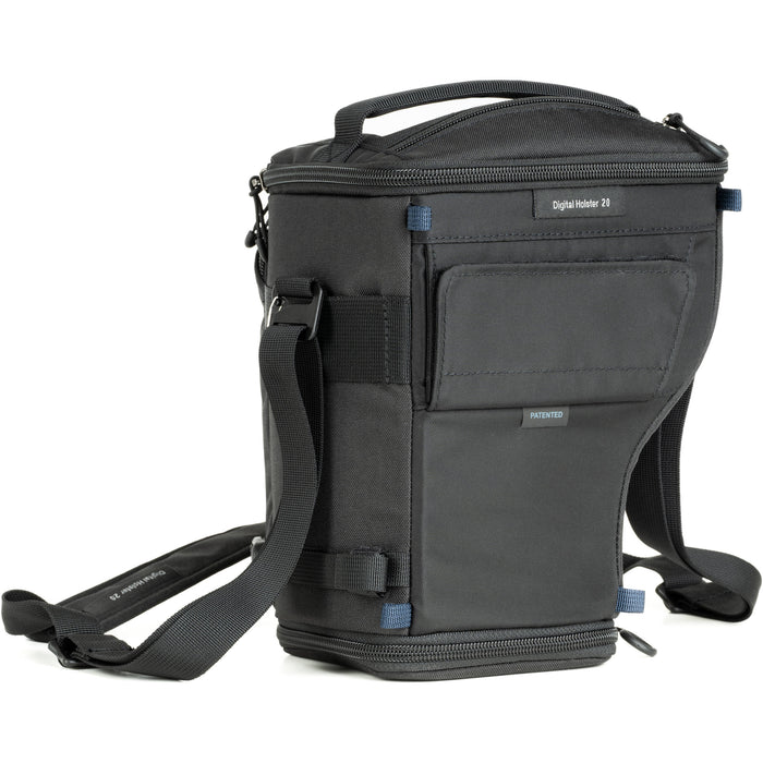 Think Tank Digital Holster 20 V3 for mirrorless cameras, quick-access, water-resistant, with shoulder strap.