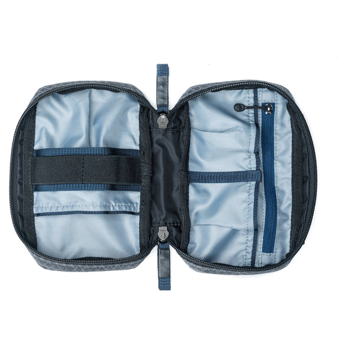 Think Tank EDC Pouch with pockets, zippered compartment, water-repellent coating, and open-flat design for easy access.