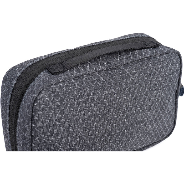 Think Tank EDC Pouch with pockets, zippered compartment, water-repellent coating, and open-flat design for easy access.
