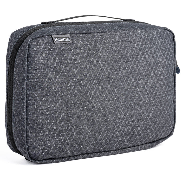 Think Tank EDC Pouch with pockets, zippered compartment, water-repellent coating, and open-flat design for easy access.