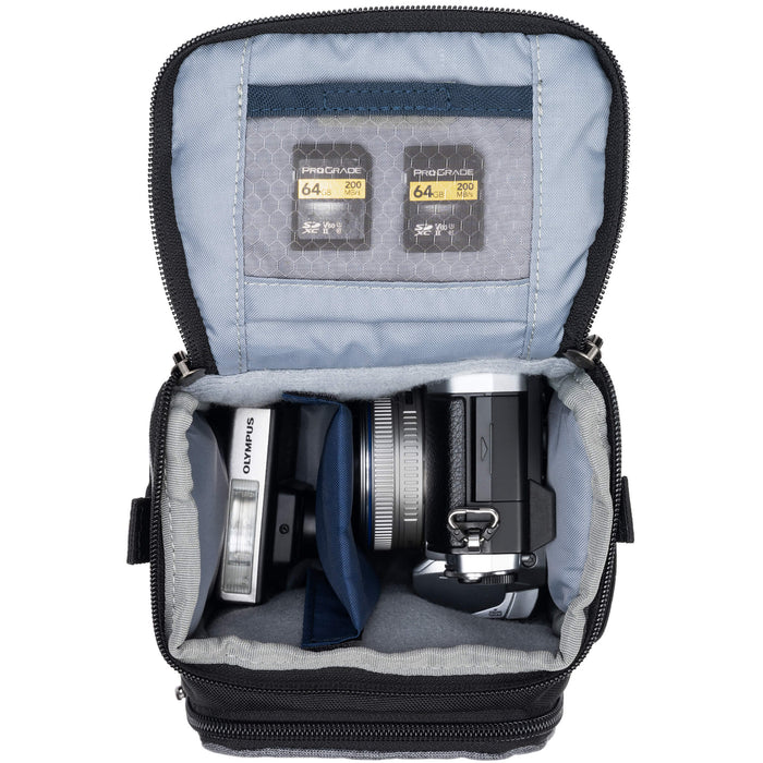 The Think Tank Photo Mirrorless Mover 10 is a compact, protective camera bag designed for mirrorless cameras and small photography accessories, featuring a sleek, durable exterior.