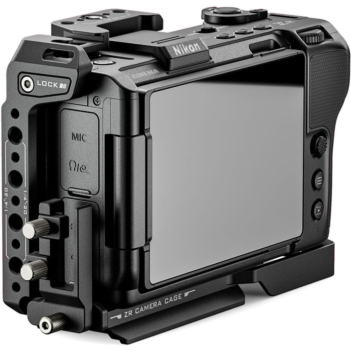 Tilta for Nikon ZR camera cage with modular mounts and cable clamp