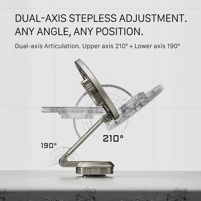 Tilta Magnetic Articulating Mounting Kit with MagSafe, dual-axis arm, Cold Shoe and 1/4"-20 mounts.