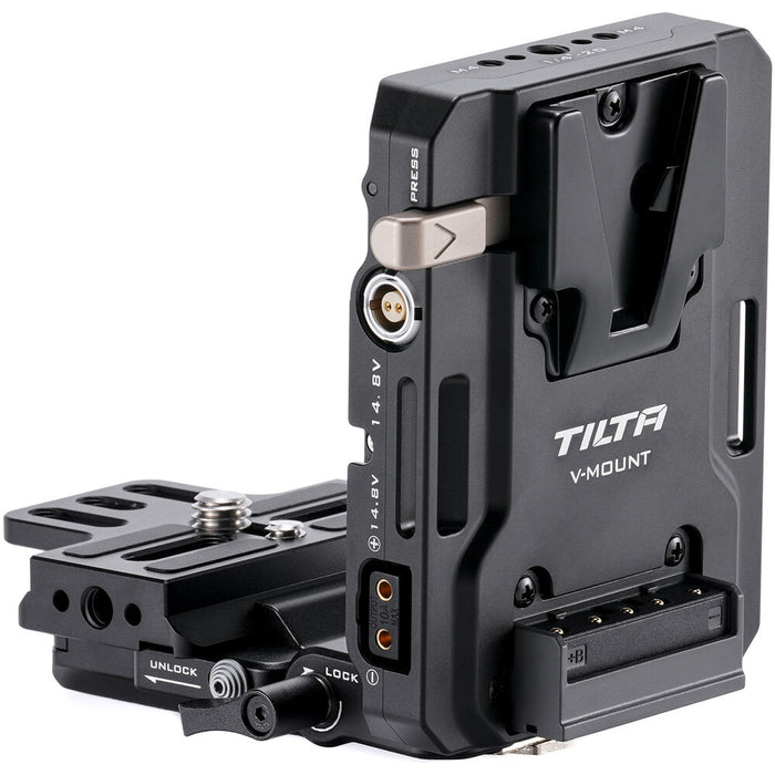 V-Mount battery plate with Arca quick release and outputs