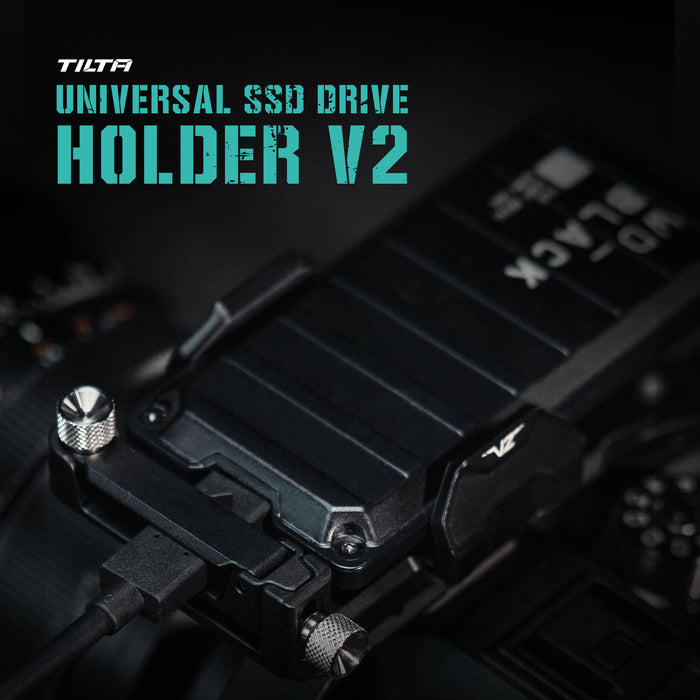 Universal SSD Drive Holder V2 for Tilta camera cages with cable clamp