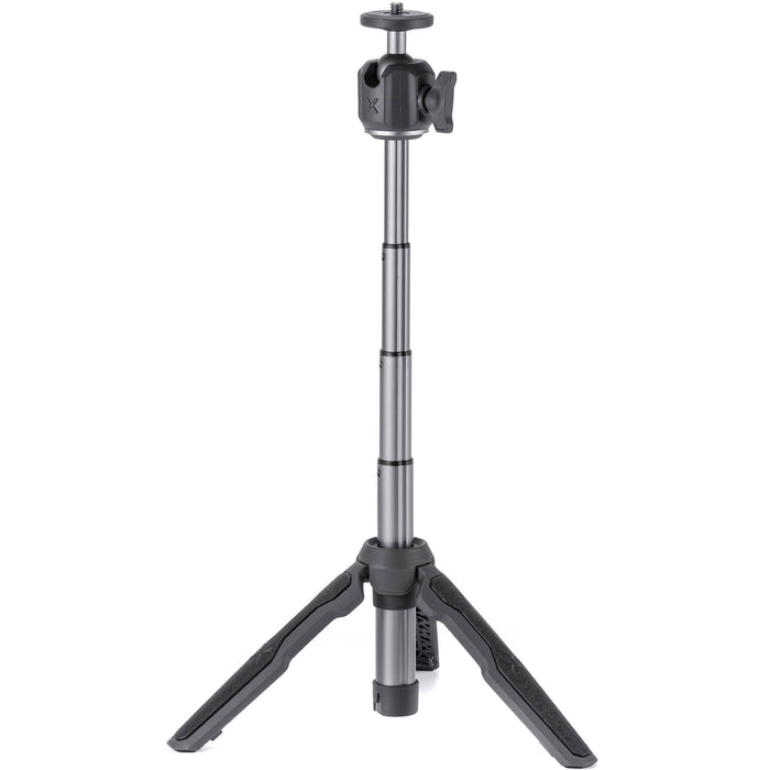 Tilta VT01 Extendable Vlog Tripod in Grey with adjustable legs, ball head, and cold shoe mount, ideal for smartphones and compact cameras.