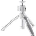 Tilta VT01 Extendable Vlog Tripod in White featuring adjustable legs, ball head, and cold shoe mount for smartphones and compact cameras.