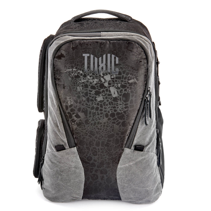 Valkyrie camera backpack with adjustable dividers, tripod holder, water-resistant fabric, and padded interior for photography gear