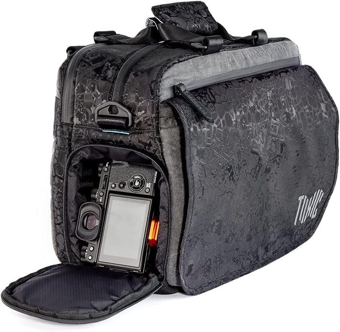 Toxic Wraith Large Onyx Messenger Bag for camera gear and laptop.