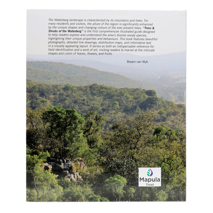 Trees and Shrubs of the Waterberg is a comprehensive book showcasing 317 species with vivid visuals and expert details, perfect for nature enthusiasts.