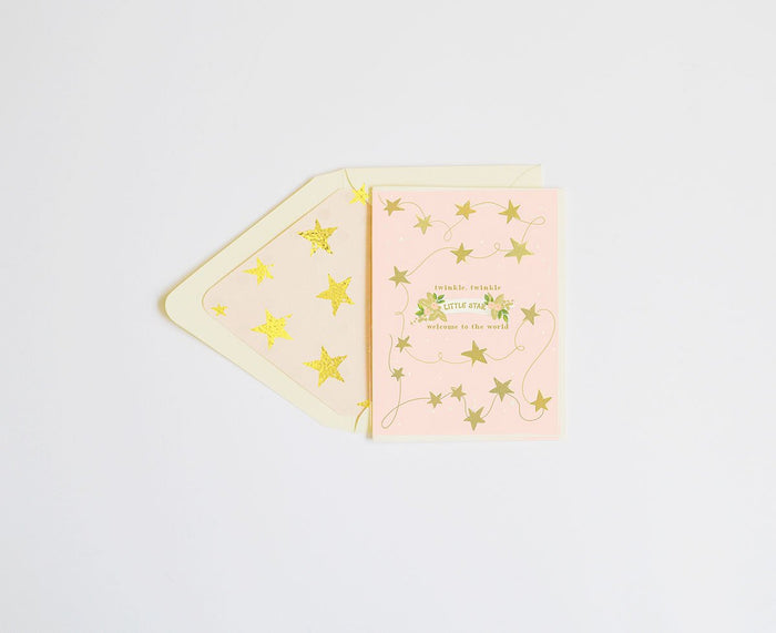 Twinkle Blush Gold Card