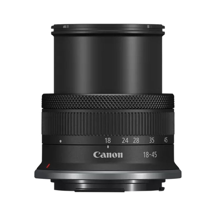 Canon RF-S 18-45mm f/4.5-6.3 IS STM. Lightweight everyday zoom lens for APS-C EOS R cameras, with Image Stabilizer and quiet STM autofocus.