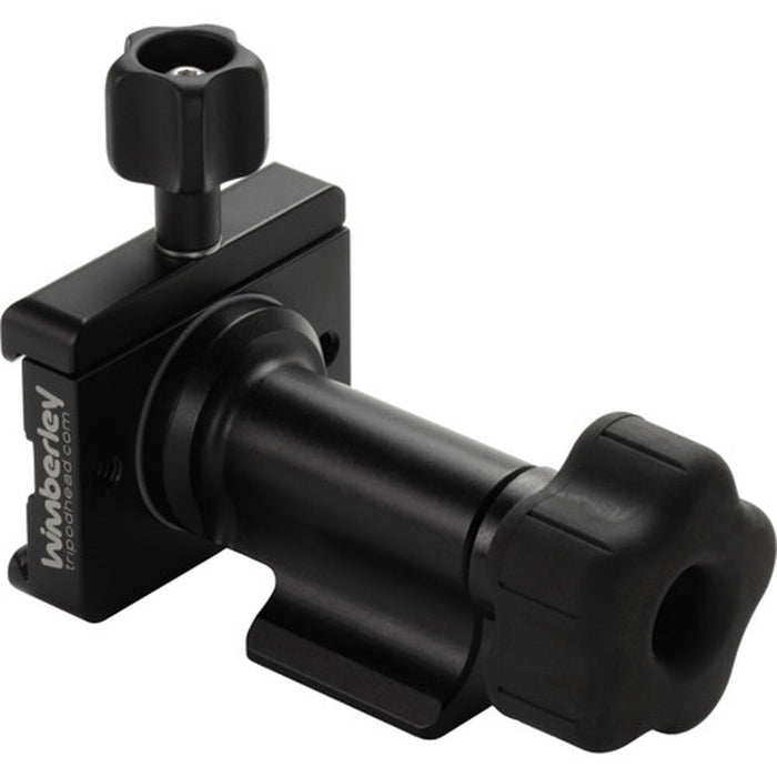 Wimberley MH‑100 mono‑gimbal head in black with swiveling base and support arm for long telephoto lenses.
