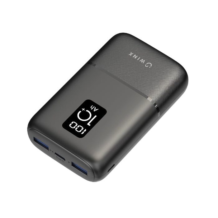 WINX Go Fast 2 10000mAh Power Bank PD20 with USB-C and dual USB-A fast-charging ports.
