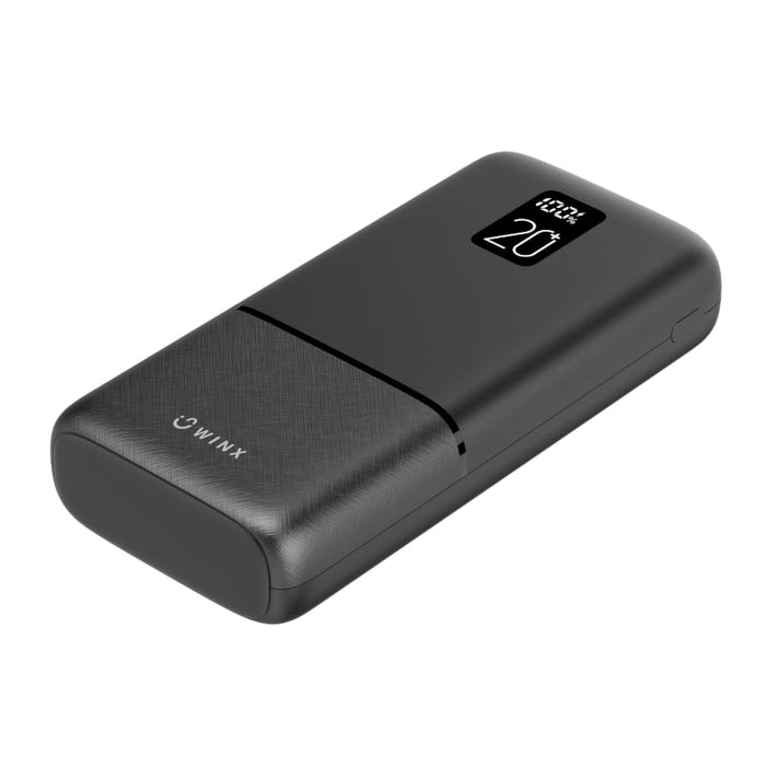 WINX Go Fast 2 20000mAh Power Bank PD20 with fast-charging USB-C and dual USB-A ports.