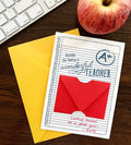 Wonderful Teacher Gift Card Holder Card