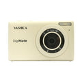 Yashica DigiMate compact camera with CMOS sensor, 4K video, 18x zoom, and 2.7" LCD on white background.