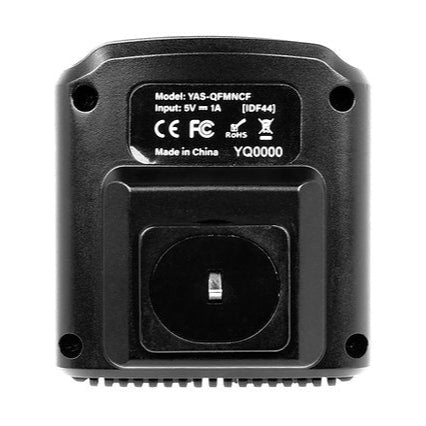 YASHICA QuickFlash Mini, compact USB-C camera flash with 5400K–6500K light.